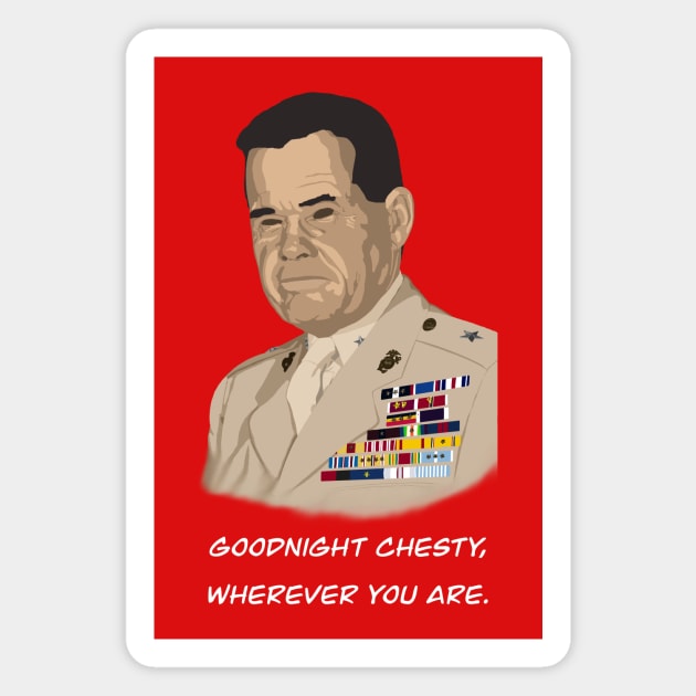 Goodnight Chesty Magnet by 752 Designs